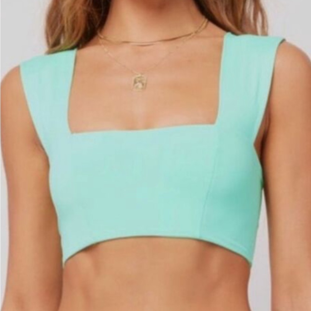 NWT L*Space Parker Swim‎ Top – Mint Green Size L NWT